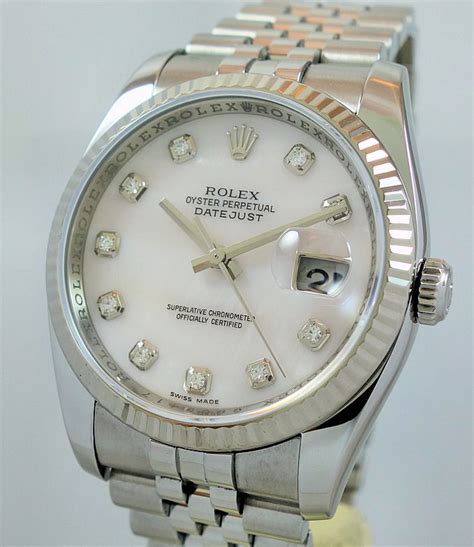 women's mother of pearl rolex|Rolex datejust 36mm on wrist.